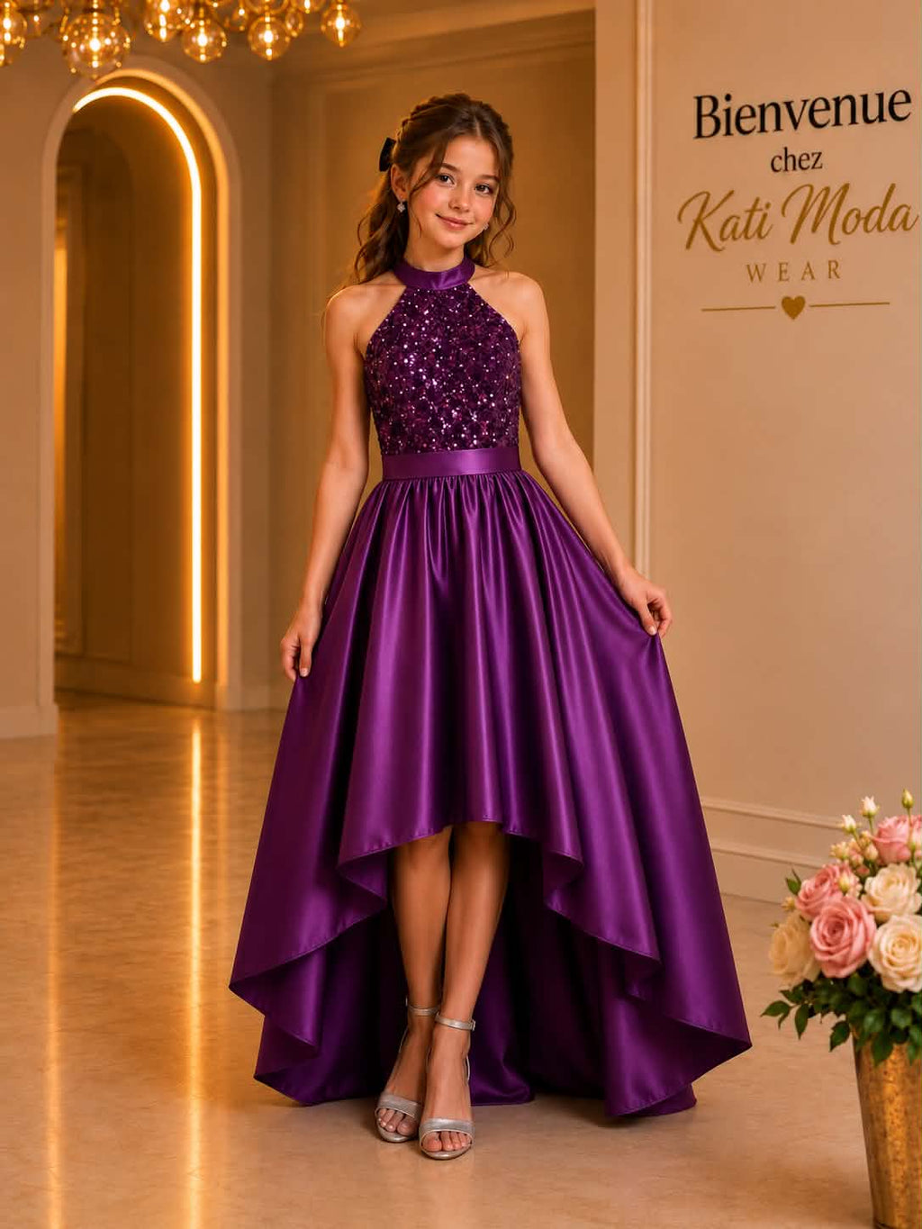 Robe de soirée pailletée