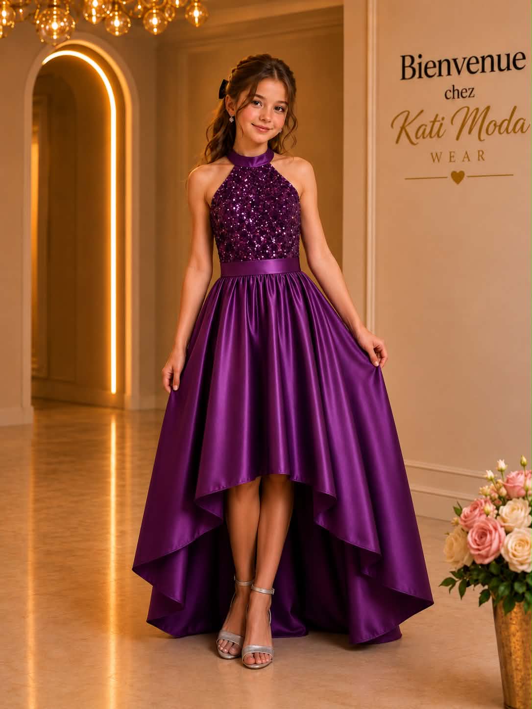 Robe de soirée pailletée