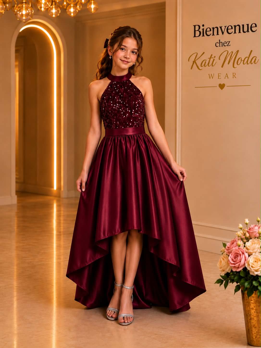 Robe de soirée pailletée