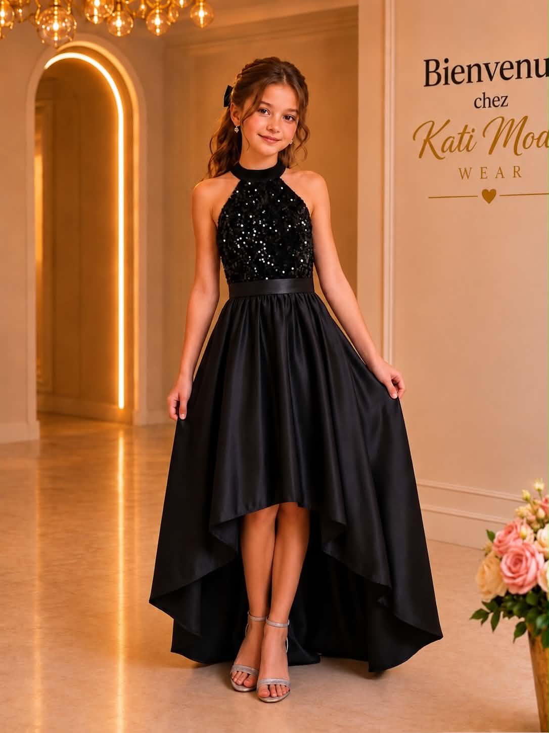 Robe de soirée pailletée