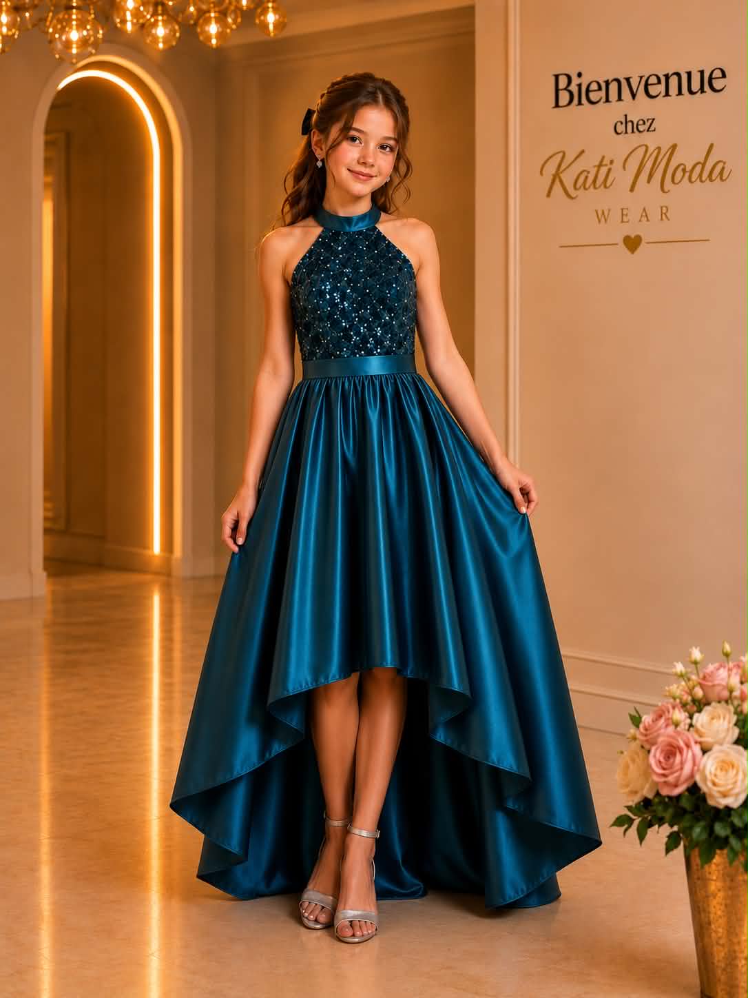 Robe de soirée pailletée
