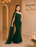 robe de soirée sirène avec foulard