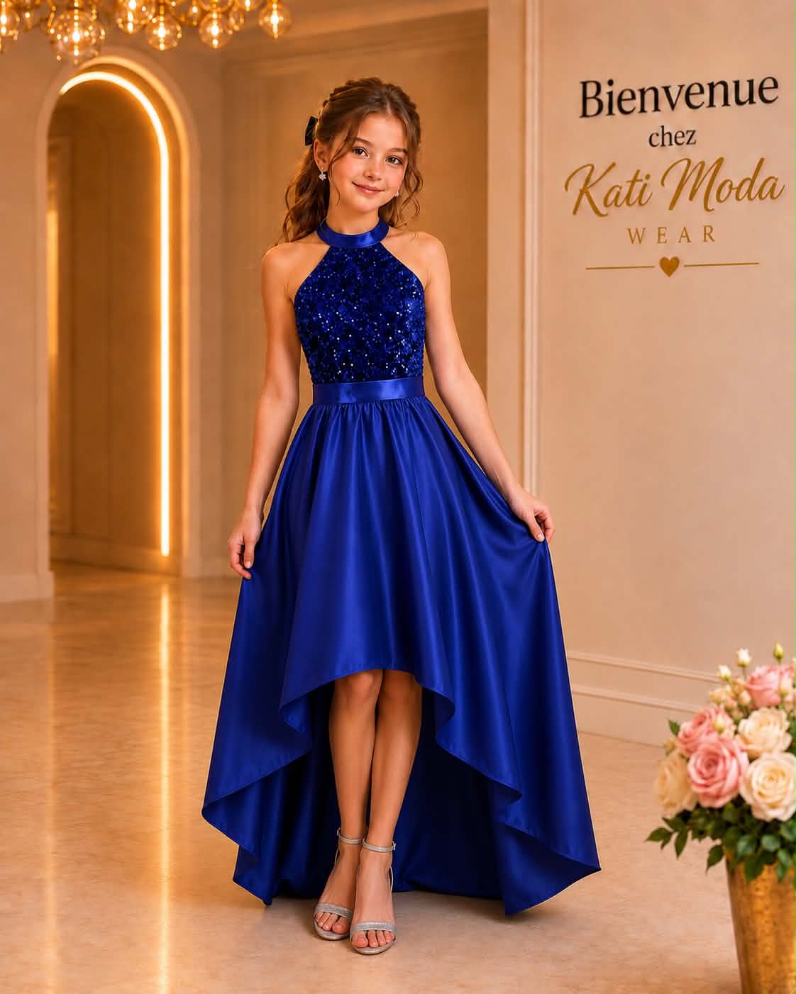 Robe de soirée pailletée