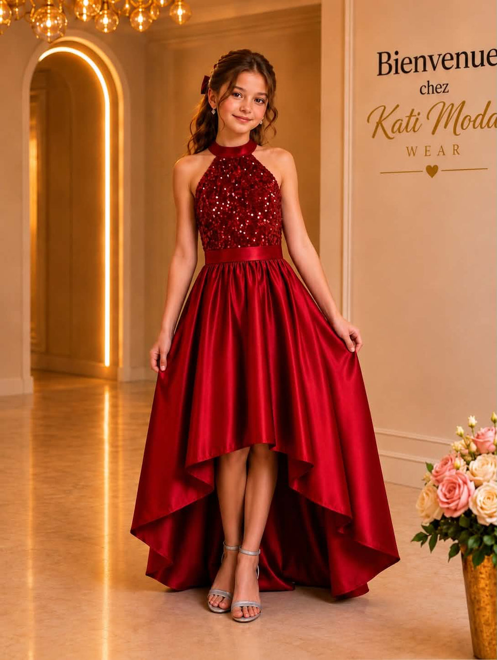 Robe de soirée pailletée