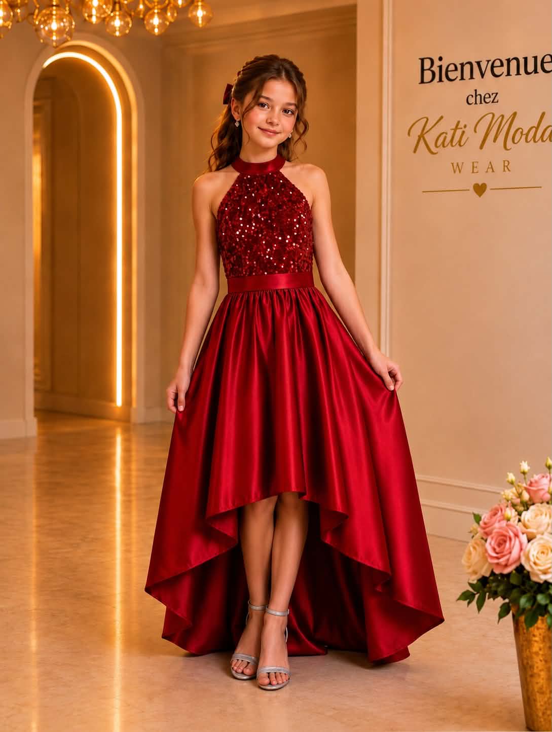 Robe de soirée pailletée